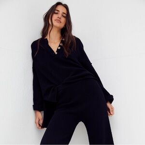 Free People Beach Hailee Sweater in Grey Top Only